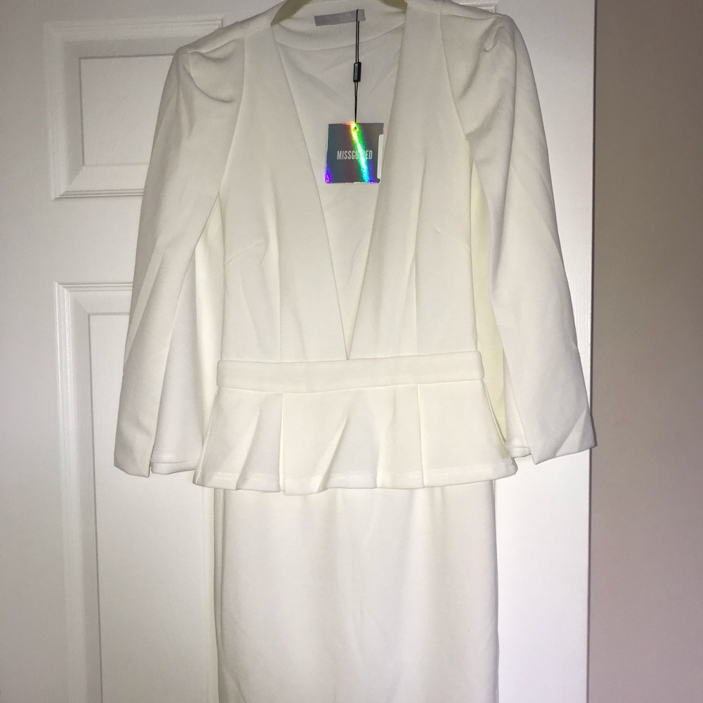 White Dress with built-In Cape
